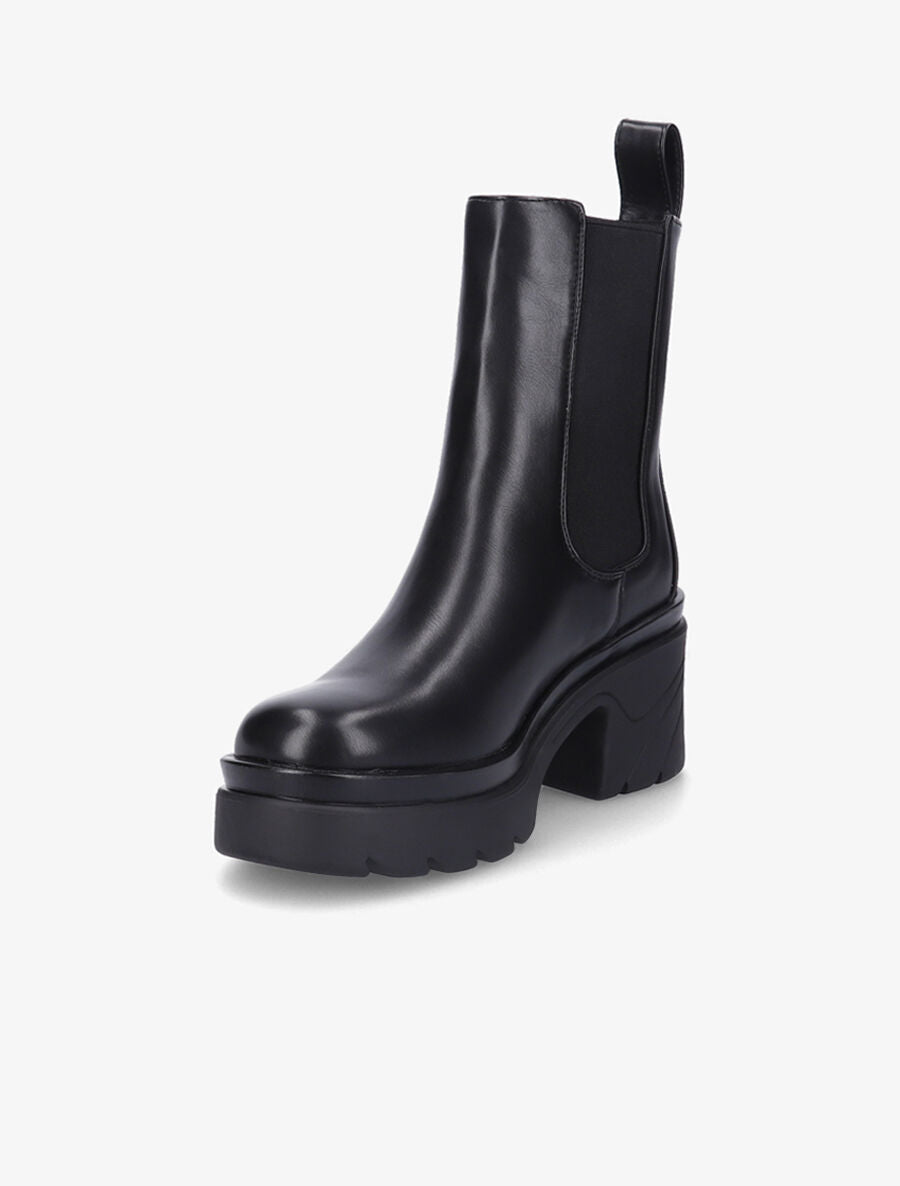 Boots crantées à semelle plateforme - Noir - 3