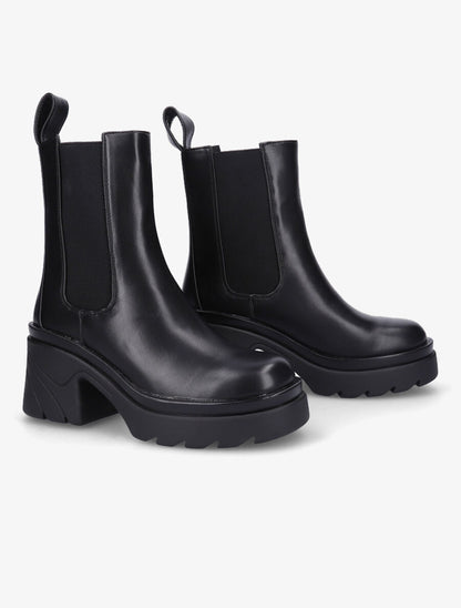 Boots crantées à semelle plateforme - Noir - 4