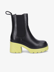 Boots crantées à semelle plateforme - Vert anis - 1