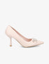 Escarpins pointus à bijou strass - Beige - 5