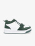 Baskets bicolore en suédine et simili - Vert sapin - 1