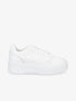 Sneakers en simili à plateforme - Blanc - 1