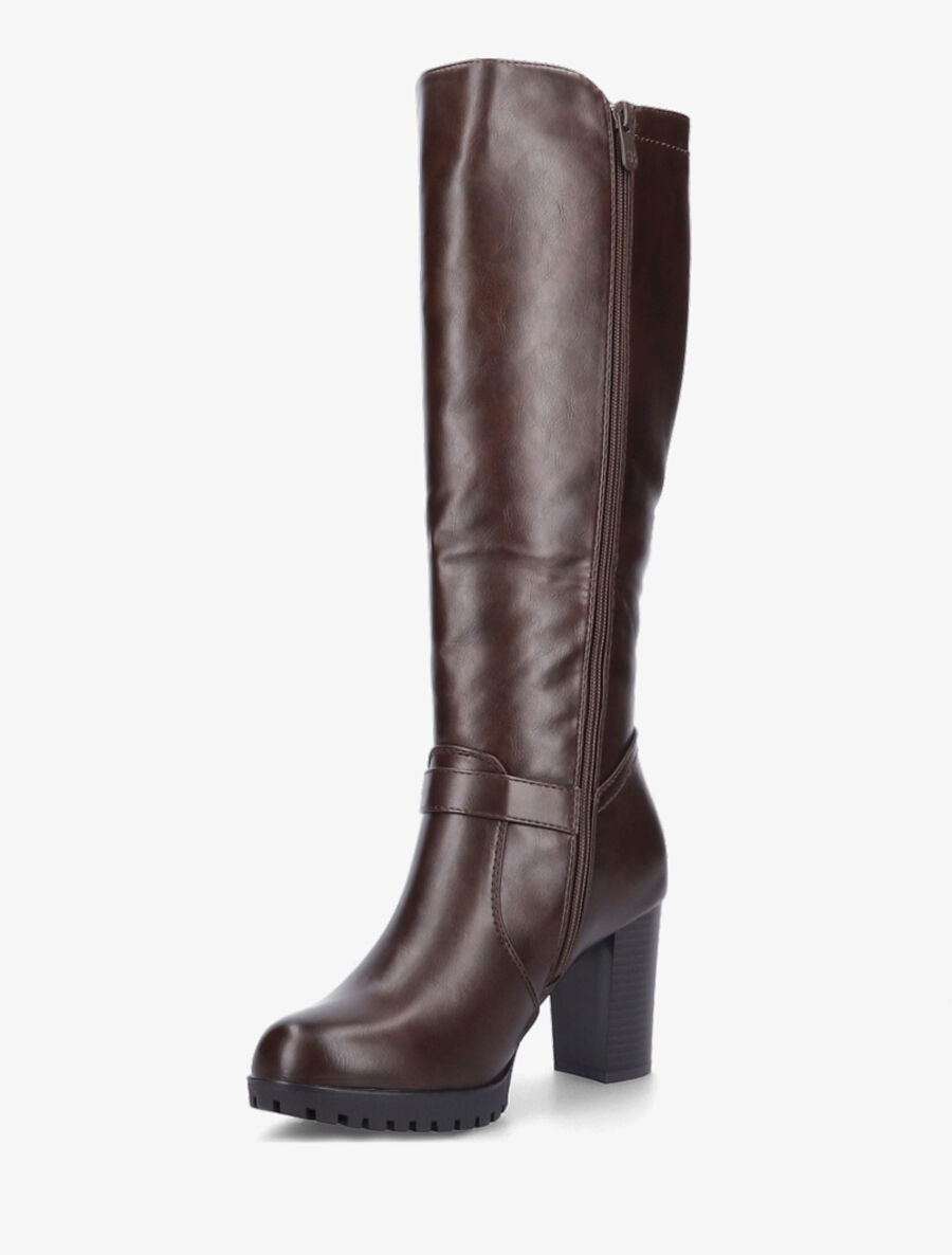 Bottes à talon et zip - Marron - 3