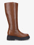 Bottes en simili à semelle crantée - Camel - 1