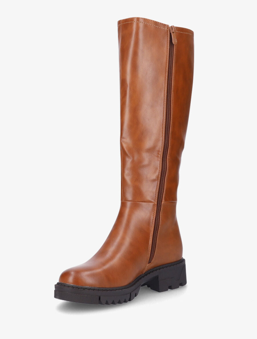 Bottes élastiquées à semelles crantées - Camel - 3