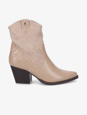 Santiags bi-matière - Beige - 5
