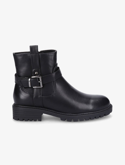Bottines à boucle métallique - Noir - 5