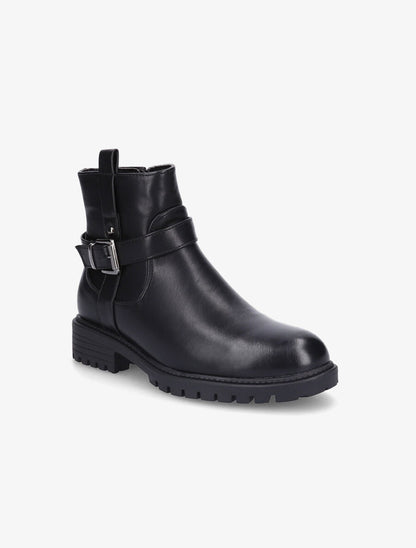 Bottines à boucle métallique - Noir - 2