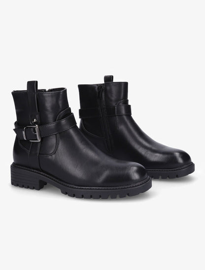 Bottines à boucle métallique - Noir - 4