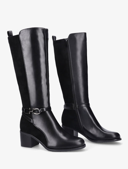 Bottes bi-matière à talon - Noir - 4