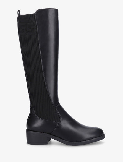 Bottes à contrefort en tissu - Noir - 1