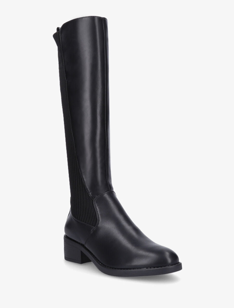 Bottes à contrefort en tissu - Noir - 2
