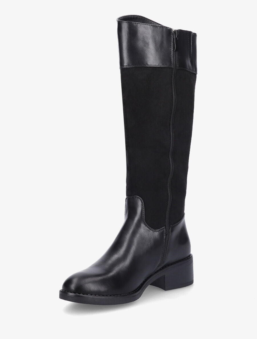 Bottes bimatière unies - Noir - 3