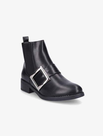 Bottines à bride carrée - Noir - 2