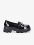 Mocassins vernis à double anneaux - Noir - 1