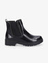 Bottines en simili effet croco et cloutées - Noir - 1