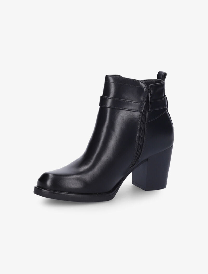 Bottines à bride en tour de cheville - Noir - 4