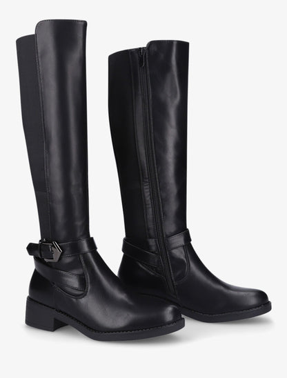 Bottes élastiquées à boucle - Noir - 4