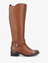 Bottes élastiquées en simili et empiècement métal - Camel - 1