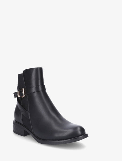 Bottines élastiquées à boucle - Noir - 2