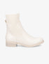 Bottines montantes en simili et tissu côtelé - Beige - 1