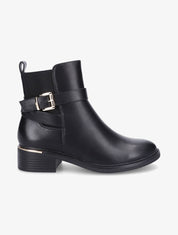 Bottines à contrefort à empiècement métal - Noir - 5