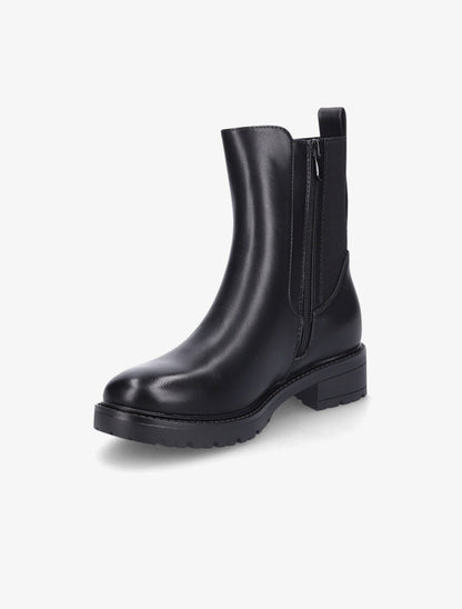 Bottines élastiquées à zip décoratif - Noir - 3