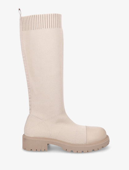 Bottes style chaussettes en maille - Taupe - 5