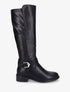 Bottes cavalières à boucle fantaisie - Noir - 1
