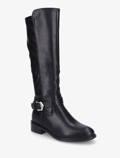 Bottes cavalières à boucle fantaisie - Noir - 2