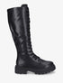 Bottes en simili à lacets - Noir - 1