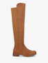 Bottes plates en suédine et tissu - Camel - 1