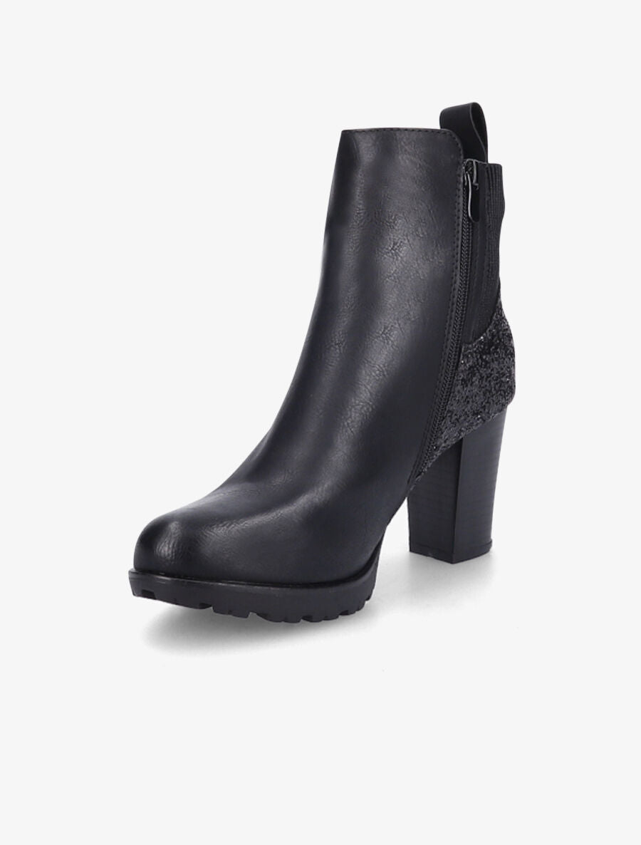 Bottines à contrefort pailleté - Noir - 3