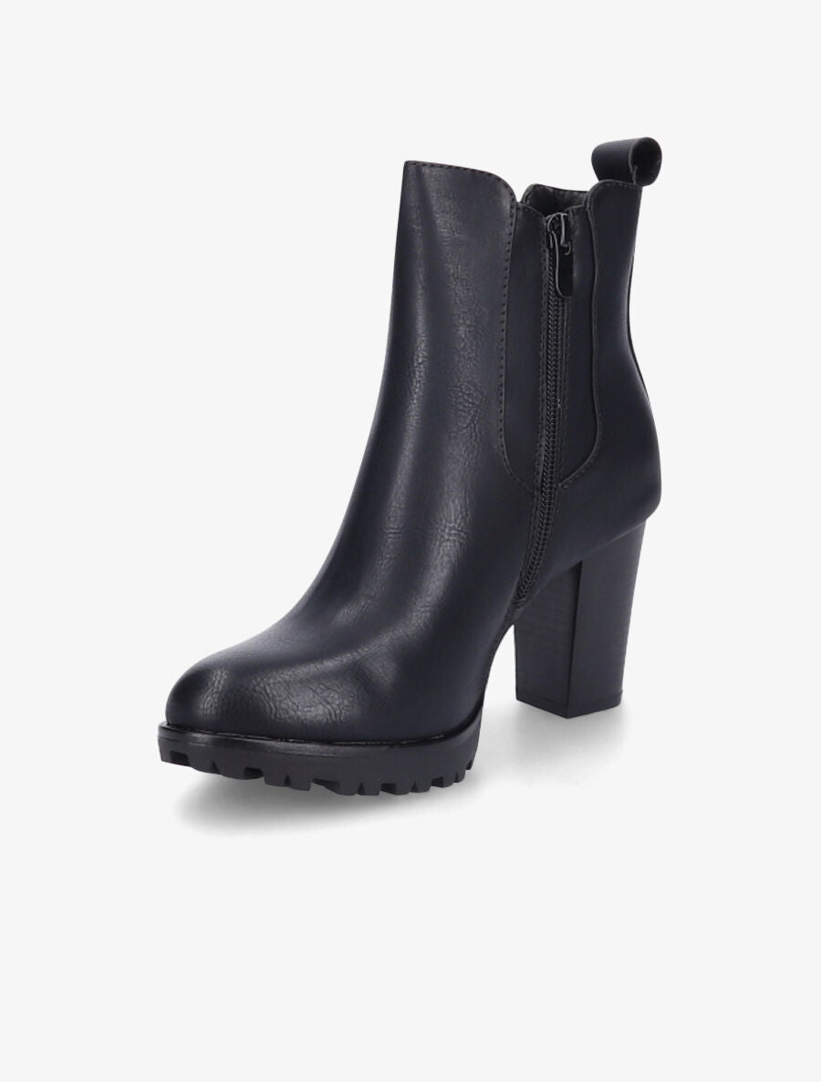 Bottines classiques à talon haut - Noir - 3