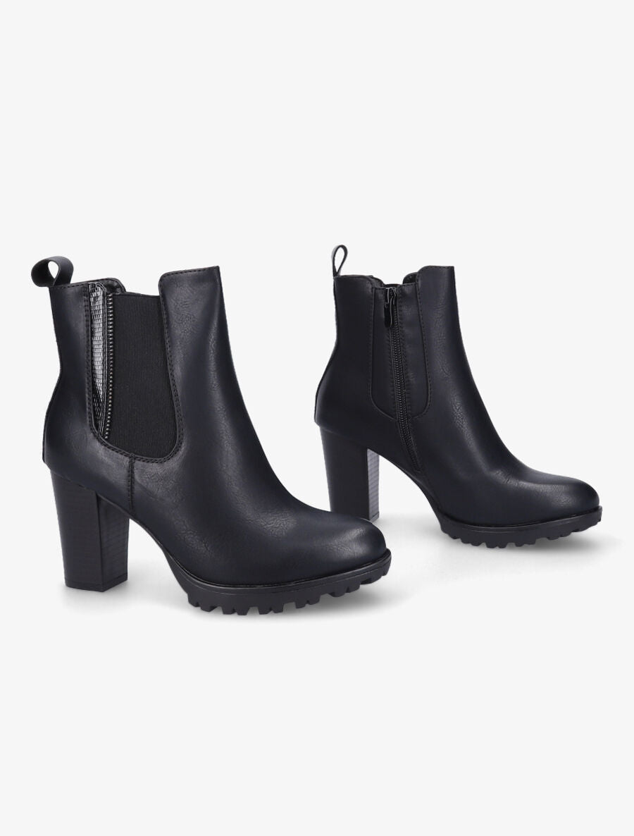 Bottines classiques à talon haut - Noir - 4