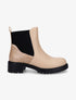 Bottines élastiquées à contrefort texturé - Beige - 5