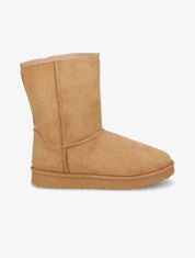 Bottines fourrées en suédine - Camel - 5