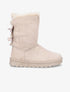 Boots en suédine à noeud - Beige - 1