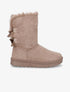 Boots en suédine à noeud - Taupe - 1
