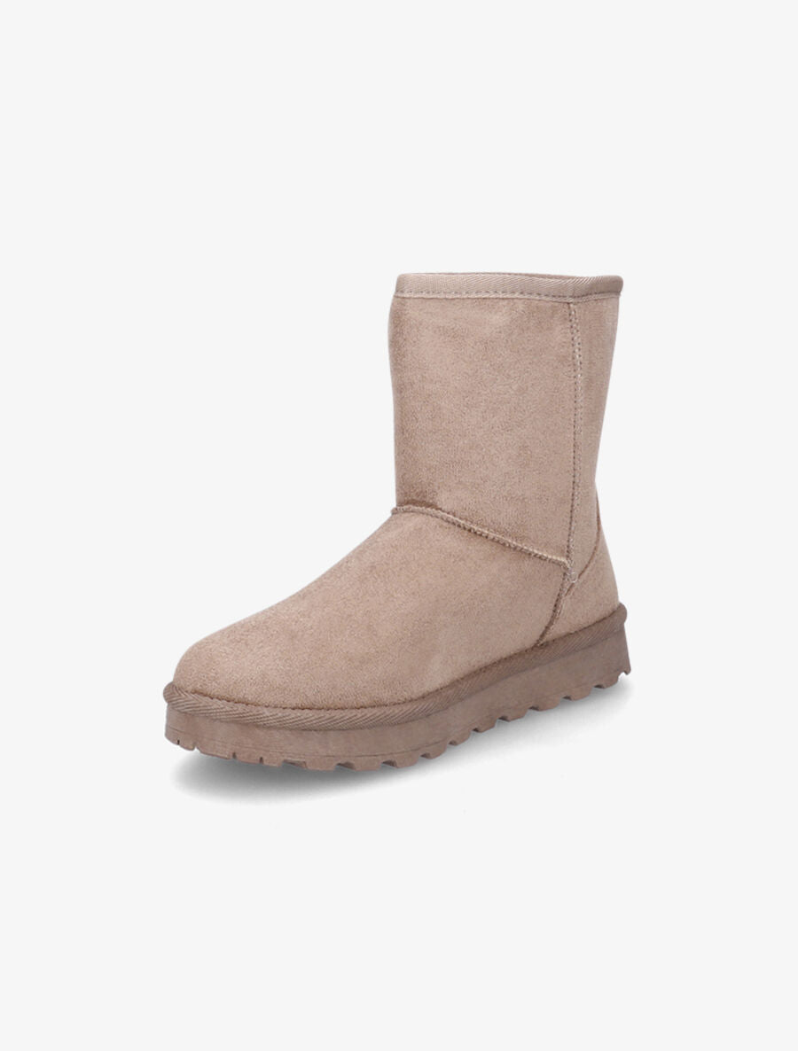 Boots fourrées en suédine - Taupe - 3