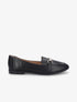 Mocassins à boucle en simili - Noir - 5