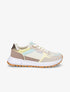 Sneakers en simili à couleurs contrastantes - Beige - 1