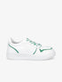 Baskets à lacets fleuris - Blanc/vert - 1