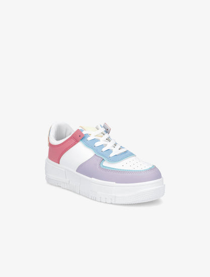 Sneakers à plateforme et couleurs contrastantes - Lilas - 2