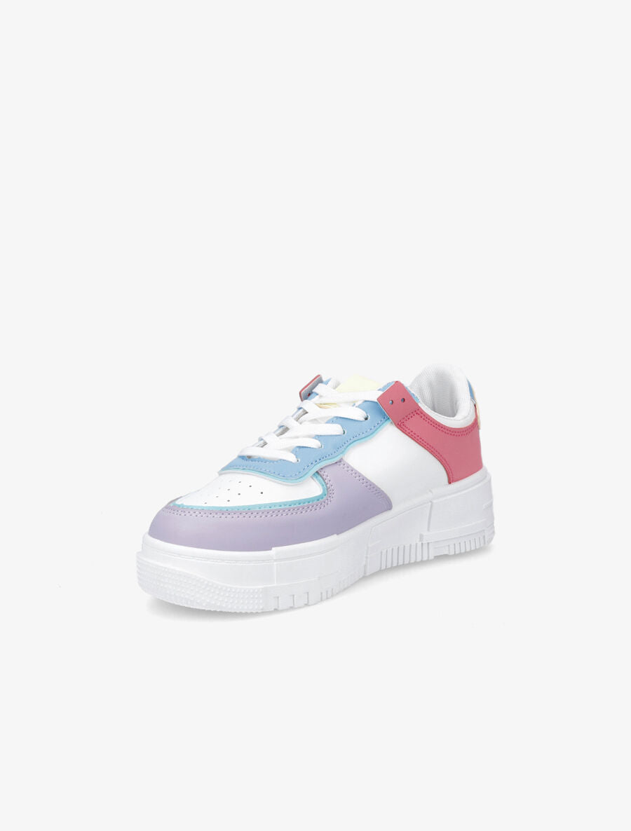 Sneakers à plateforme et couleurs contrastantes - Lilas - 3