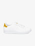 Sneakers à contrefort et languette contrastantes - Jaune moutarde - 5
