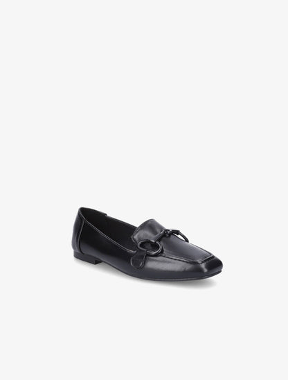 Mocassins à boucle en simili - Noir - 2