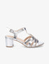 Sandales en simili à brides fantaisies - Argent - 1
