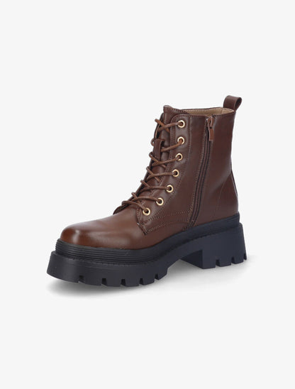 Bottines à pochette décorative stylisée - Marron - 4