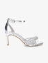 Sandales à talon aiguille et brides ornées de strass - Argent - 1